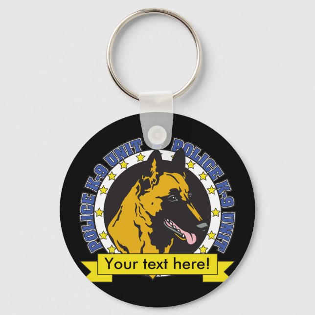 K9 Belgian Malinois Keychain (Front)