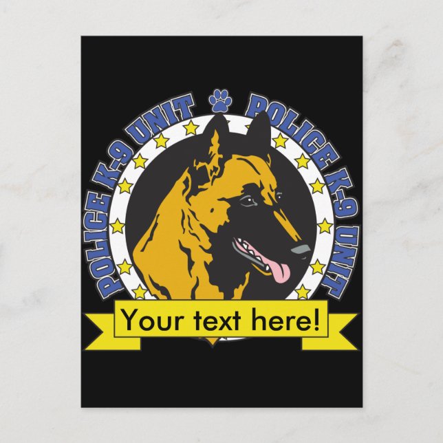 K9 Belgian Malinois Postcard (Front)