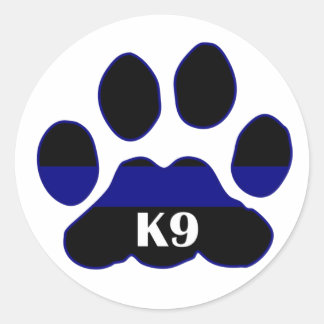 K9 Blue Line Classic Round Sticker