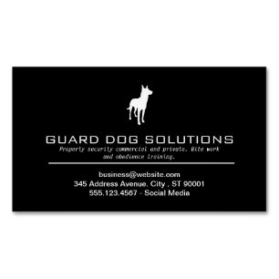 K9   Dog Training Magnetic Business Card