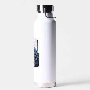 K9 German Shepherd Police Dog Thin Blue Line Flag Water Bottle