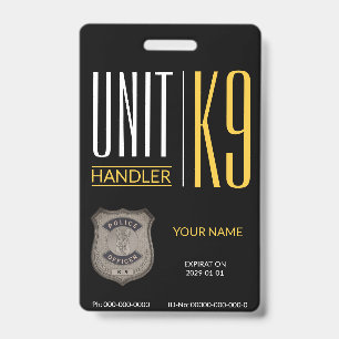 K9 Handler Badge