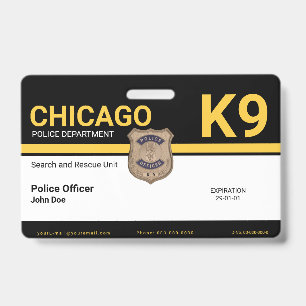K9 Officer Badge