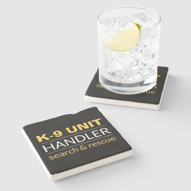 K9 Officer Stone Coaster (Side)