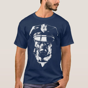 K9 Police Dog Officer With Hat T-Shirt