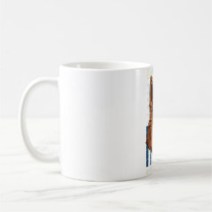 K9 Police Officer American Flag Ears Up System Coffee Mug
