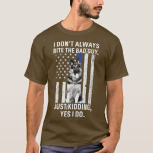 K9 Police Officer German Shepherd  Funny Thin Blue T-Shirt