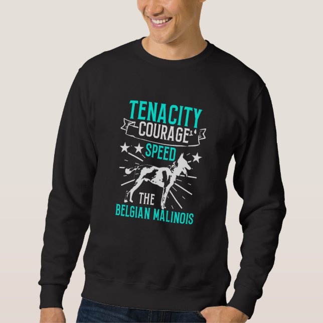 K9 Unit Belgian Malinois Courage PD Police Trainer Sweatshirt (Front)