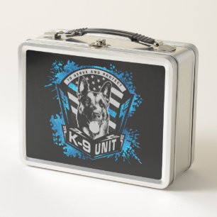 K9 Unit  - Malinois - Belgian shepherd Metal Lunch Box