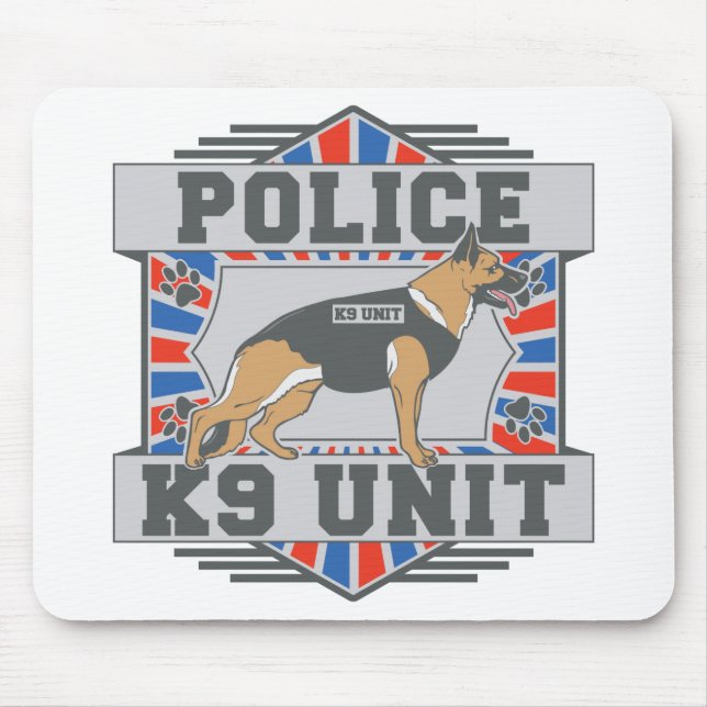 K9 Unit Police German Shepherd Mouse Pad (Front)