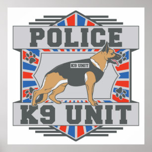 K9 Unit Police German Shepherd Poster