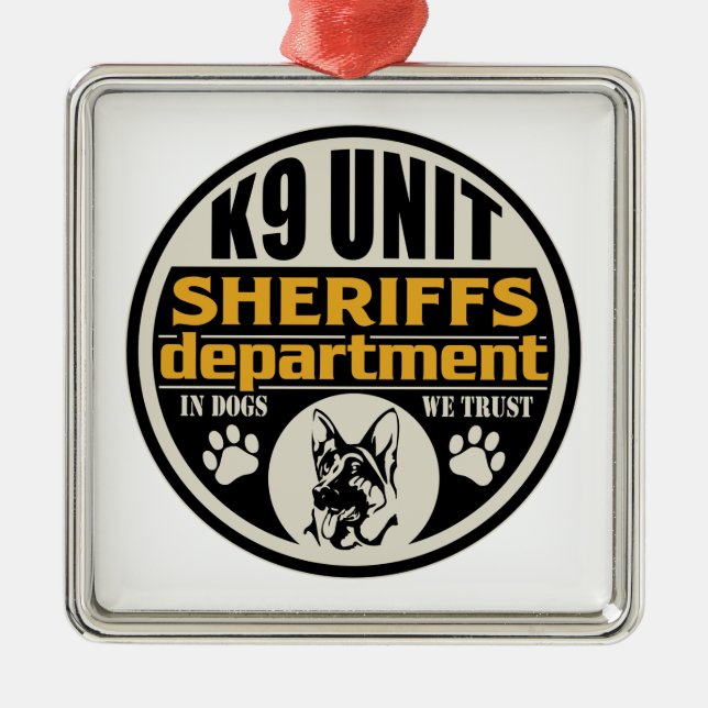 K9 Unit Sheriff's Department Metal Ornament (Front)