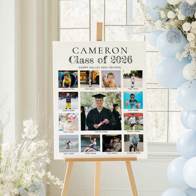 K-12 Graduation Photo Timeline Collage Poster (Creator Uploaded)