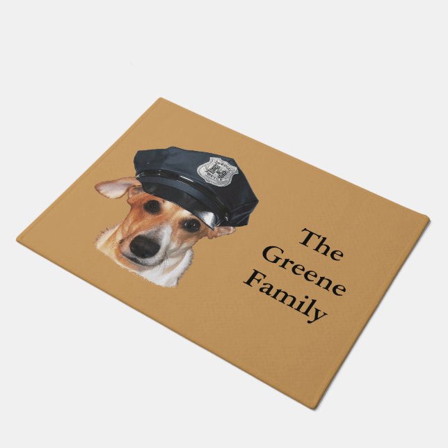 K-9 Cop Doormat (Angled)