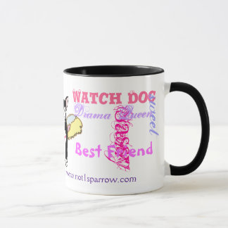 K-9 Cutie avec une tasse de cause