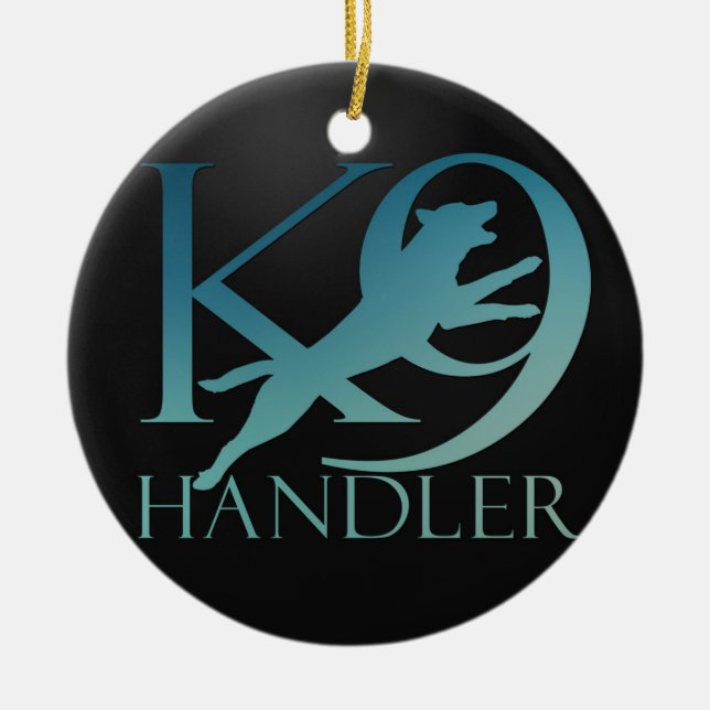 K-9 Handler -Dog Trainer - Malinois Ceramic Ornament (Front)