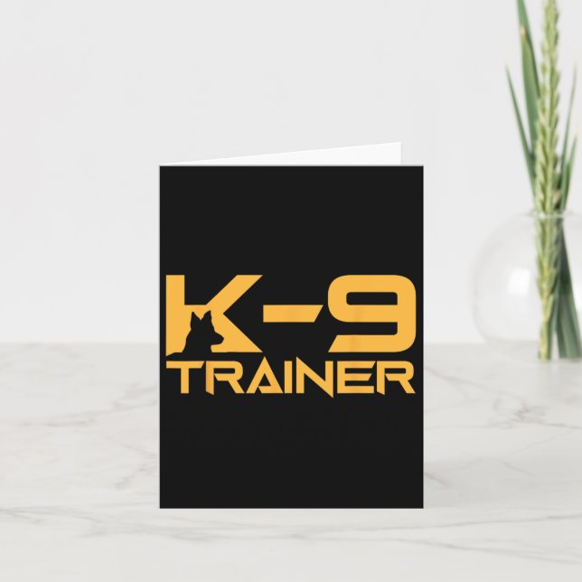 K-9 K9 Dog Handler Trainer Police Security Hallowe Card (Front)