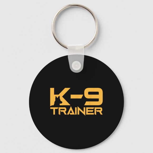 K-9 K9 Dog Handler Trainer Police Security Hallowe Keychain (Front)