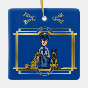 K-9 Officier de police Ornement de Noël Ver. 2