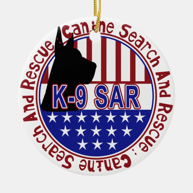 K-9 SAR ORNAMENT SEARCH AND RESCUE (Front)