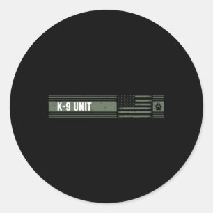 K-9 Unit Distressed American Flag K9 Classic Round Sticker