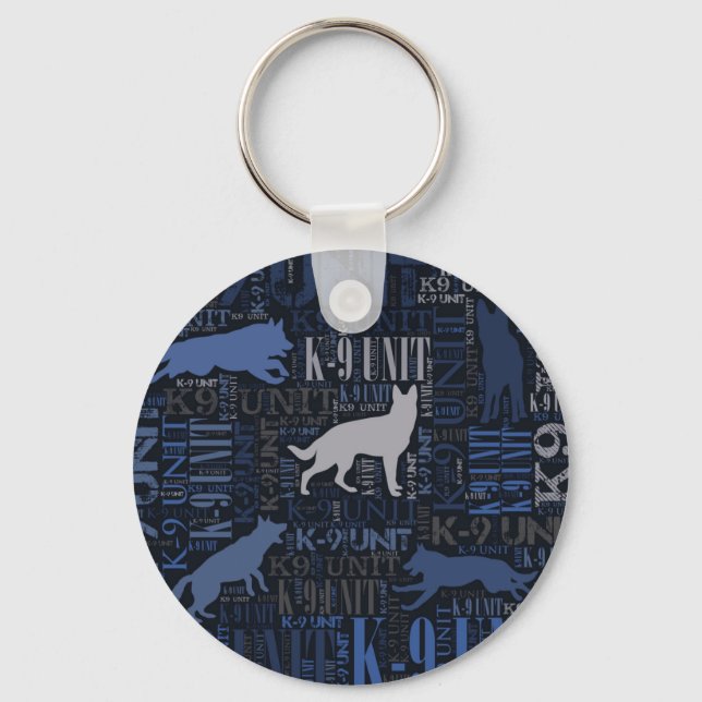 K-9 Unit  -Police Dog Unit Keychain (Front)