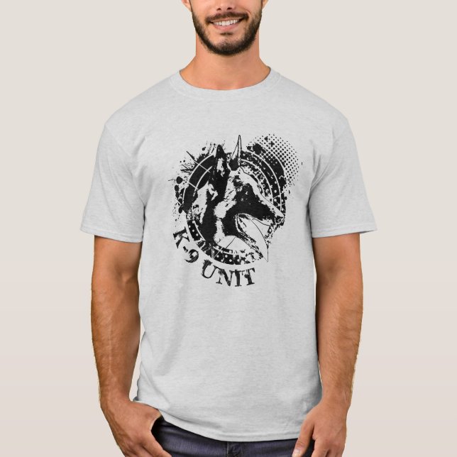 K-9 Unit - Police Dog Unit- Malinois T-Shirt (Front)