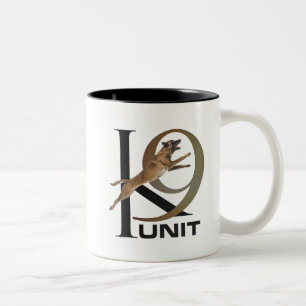 K-9 Unit  -Police Dog Unit- Malinois Two-Tone Coffee Mug