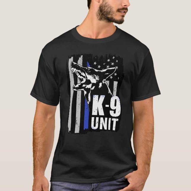 K-9 Unit  -Police  Unit- German Shepherd T-Shirt (Front)