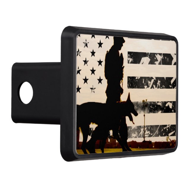 K-9 Working Dog Handler Trailer Hitch Cover (Right)