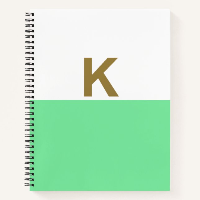 K Cahier Initial à l'or (Devant)