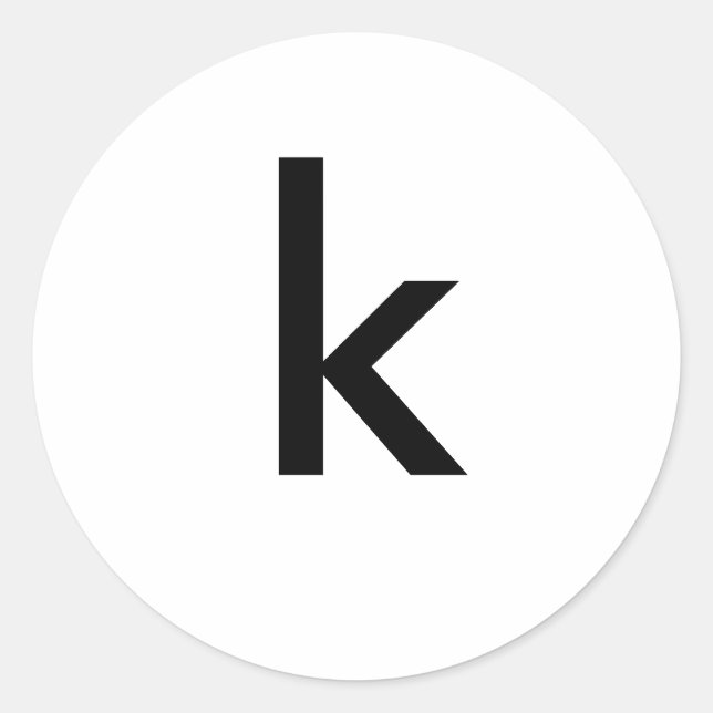 k classic round sticker (Front)