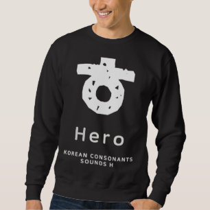 K culture Korean alphabet Hangul Consonant Sweatshirt