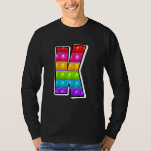 K Cutest Capital Letter K Alphabet Funny Poppin Ki T-Shirt