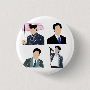 K-Drama Male Leads 1 Inch Round Button