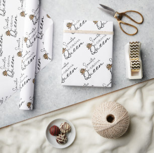K-Drama Queen with Korean Crown Personalized    Wrapping Paper