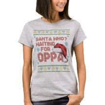 K-Drama Ugly Christmas Sweater Waiting for Oppa