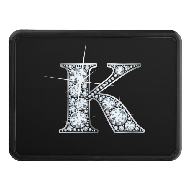 K Faux-"Diamond Bling" Trailer Hitch Cover (Front)
