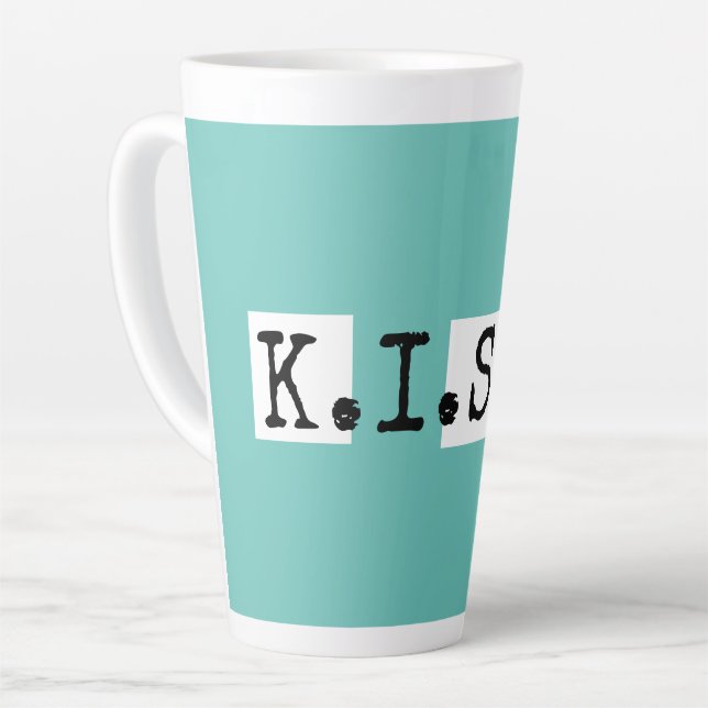K.I.S.S. LATTE MUG (Left Angle)