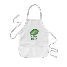 K is for KALE Green Veggie Alphabet K Kids Apron