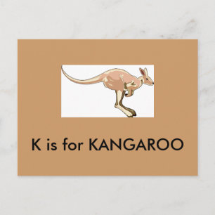 "K" is for Kangaroo Alphabet Flash Card