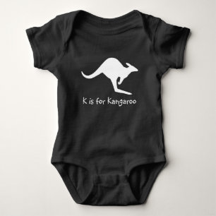 K is for Kangaroo Baby Bodysuit
