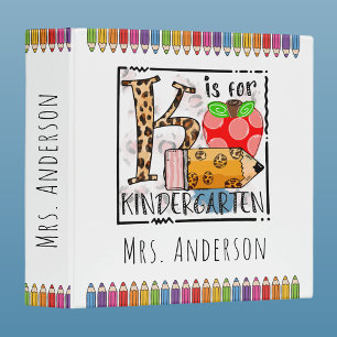K is for Kindergarten Classroom Binder