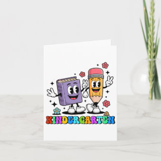 K Is For Kindergarten Teacher Pencil Book Back To  Card