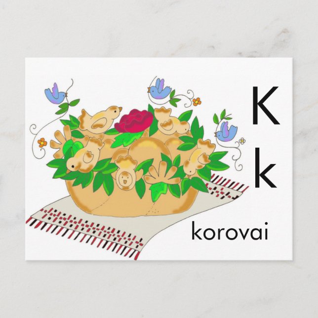 K is for Korovai Postcard (Front)
