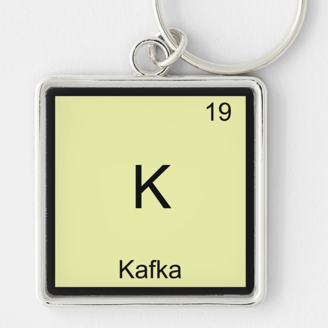K - Kafka Funny Chemistry Element Symbol T-Shirt Keychain (Front)