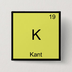 K - Kant Funny Element Chemistry Symbol Tee 2 Inch Square Button