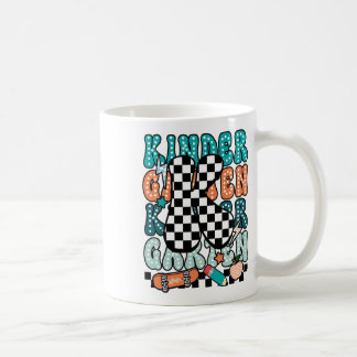 K Kindergarten Teacher Chequered Back To School Ki Coffee Mug