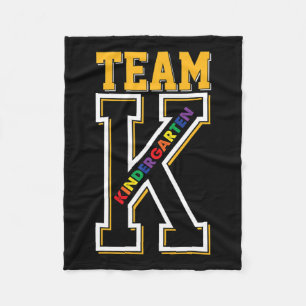 K Kindergarten Teacher Student Back To School Firs Fleece Blanket