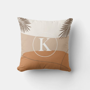 K - Knitial Monogram Letter K Abstract Design Thro Throw Pillow